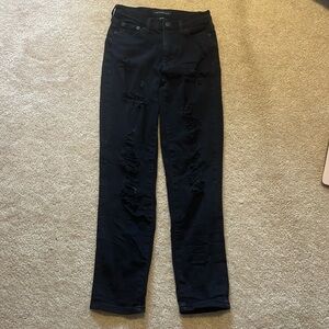00R Aeropostale Black Ripped Mom Jean